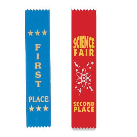 pinked top award ribbon first 1st 2nd